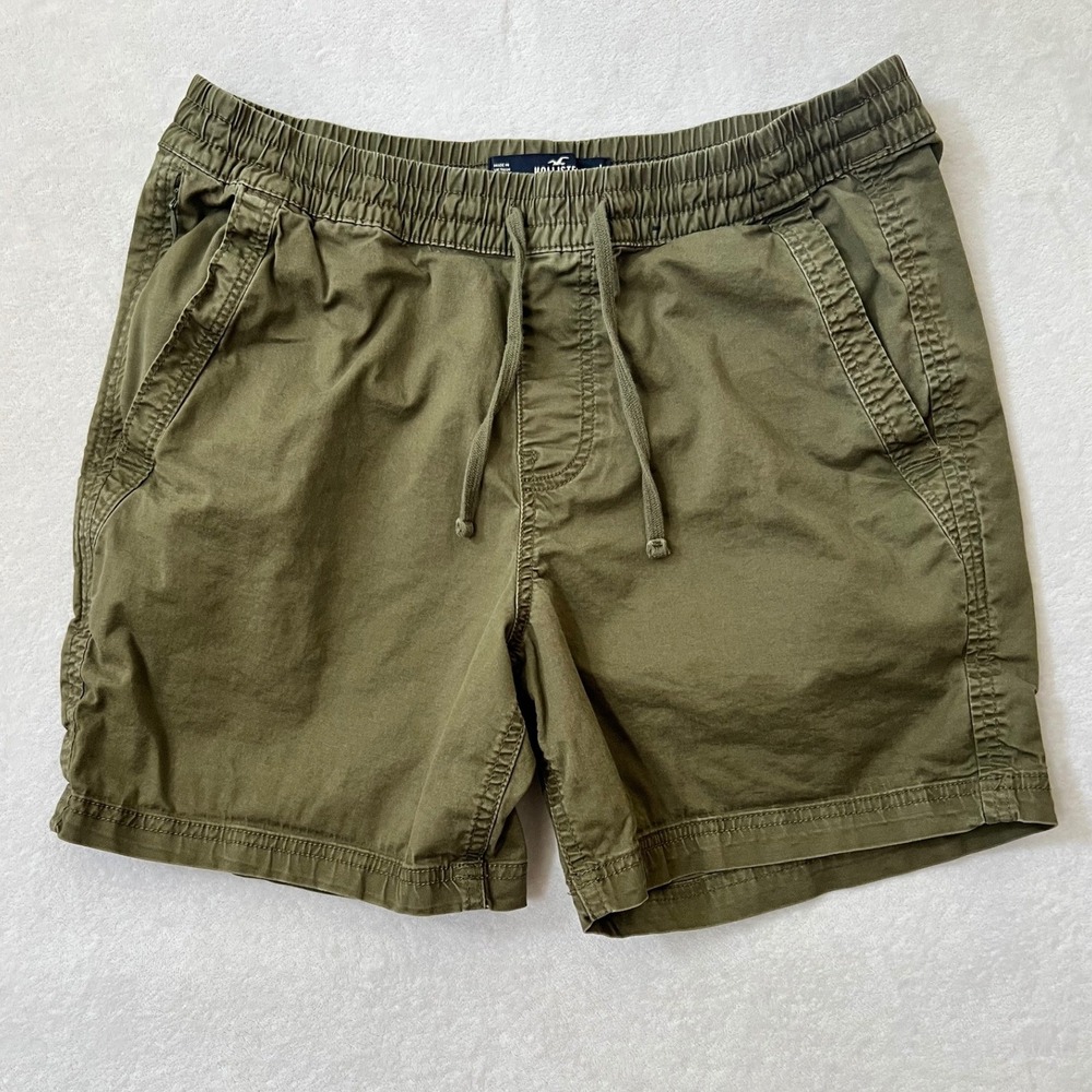 Hollister Jogger Shorts Olive Green Epic Flex Stretch Mens Size L